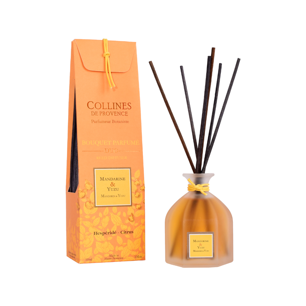 Geurstokjes 100 ml met mandarijn en yuzu
