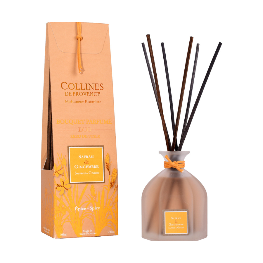 Geurstokjes Saffron & Ginger Collines de Provence 