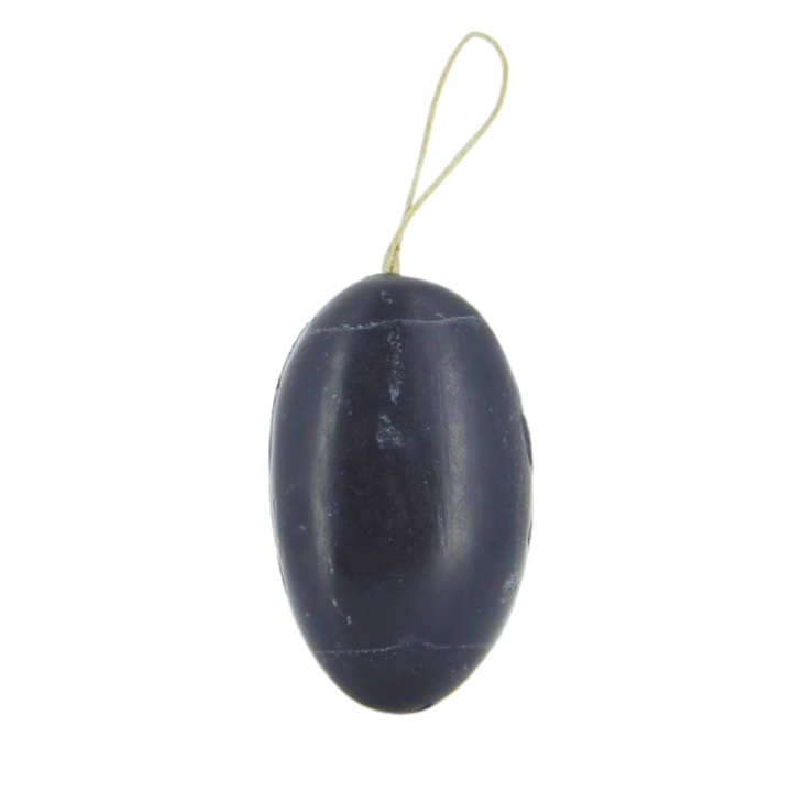 Houtskool zeepblok met koord