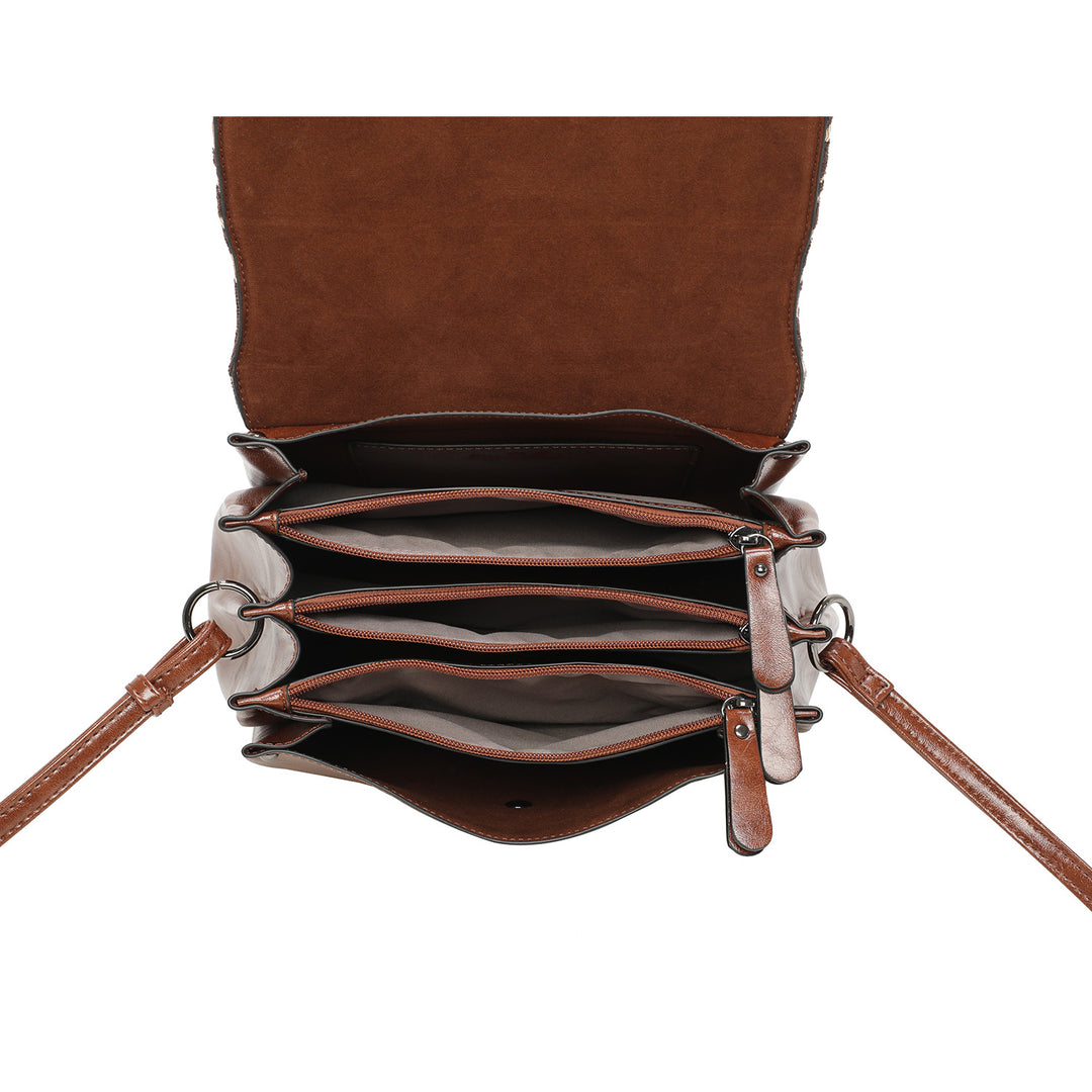 Schoudertas met dierenprint