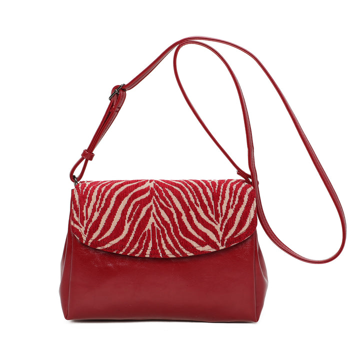 Schoudertas met dierenprint