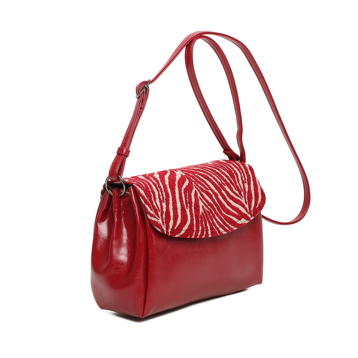 Schoudertas met dierenprint