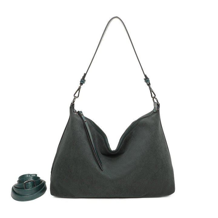 Schoudertas geribbeld